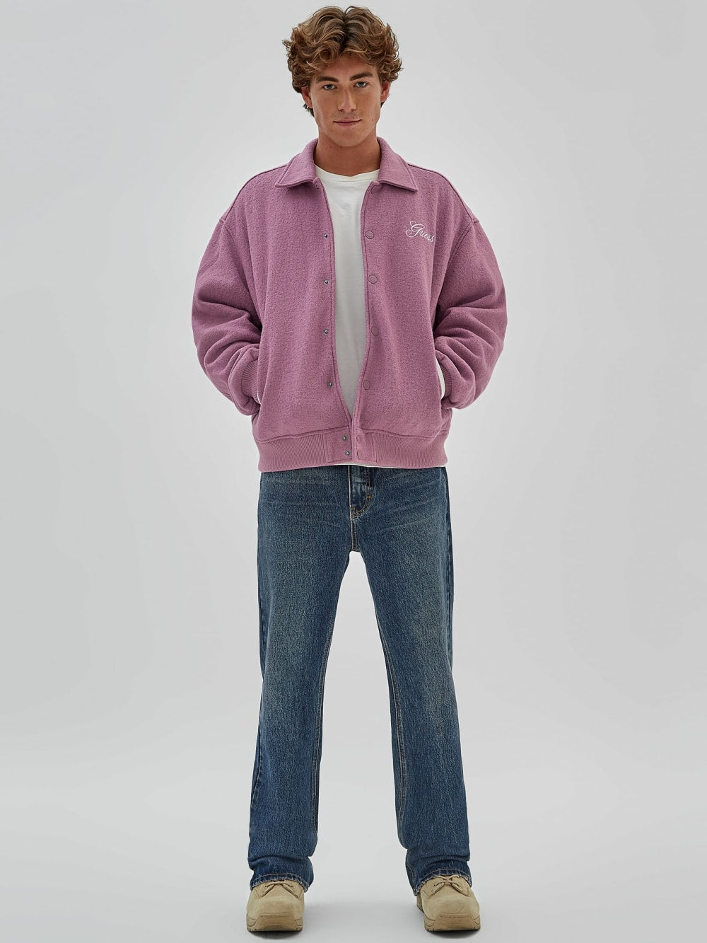 GUESS Originals Wool-Blend Varsity Jacket - Guess