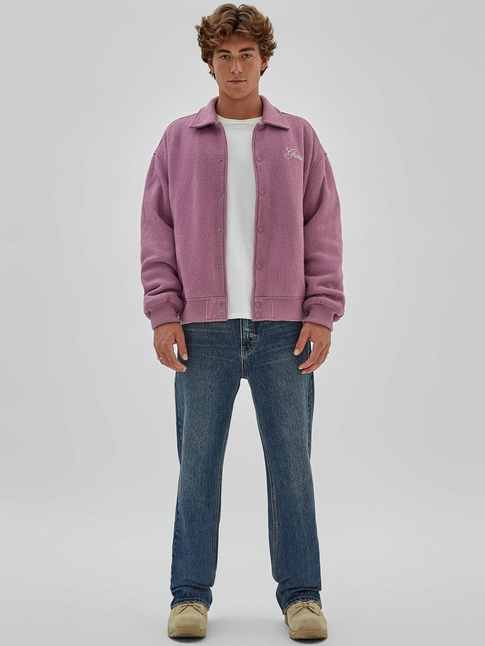 GUESS Originals Wool-Blend Varsity Jacket - Guess