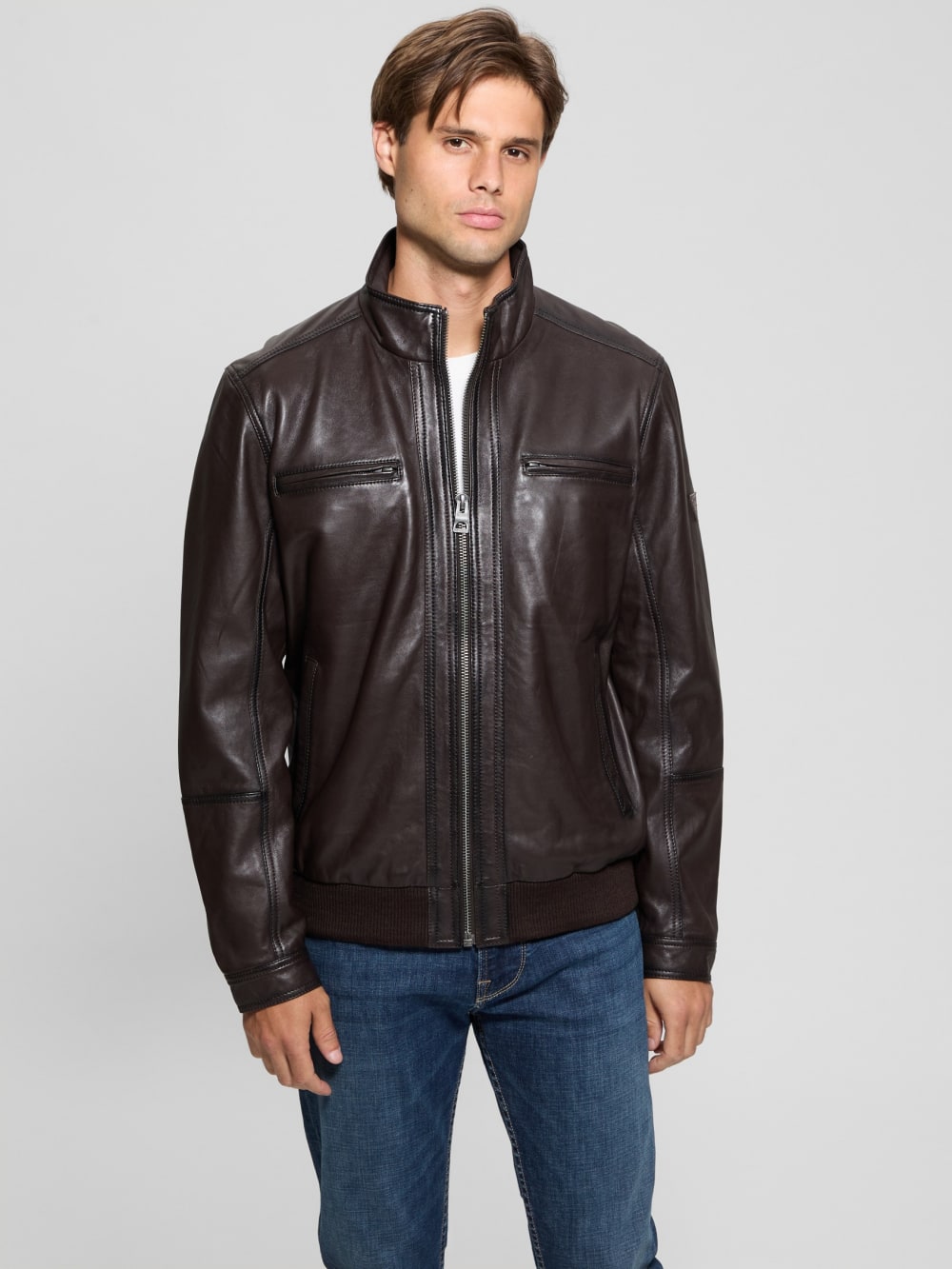 Bradley Leather Jacket - Guess