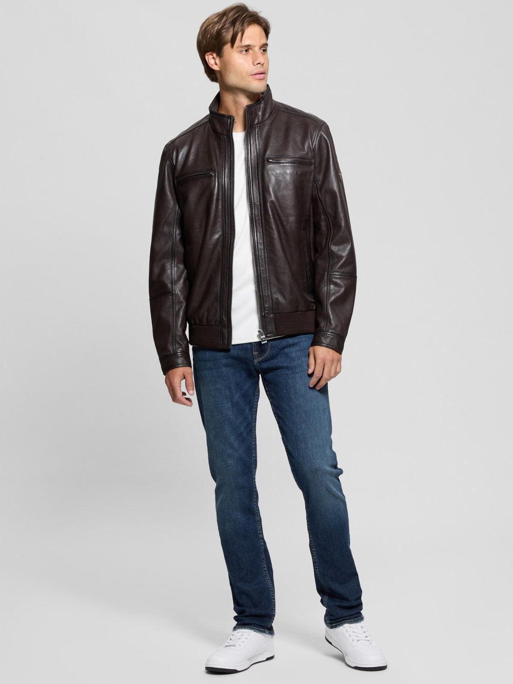 Bradley Leather Jacket - Guess