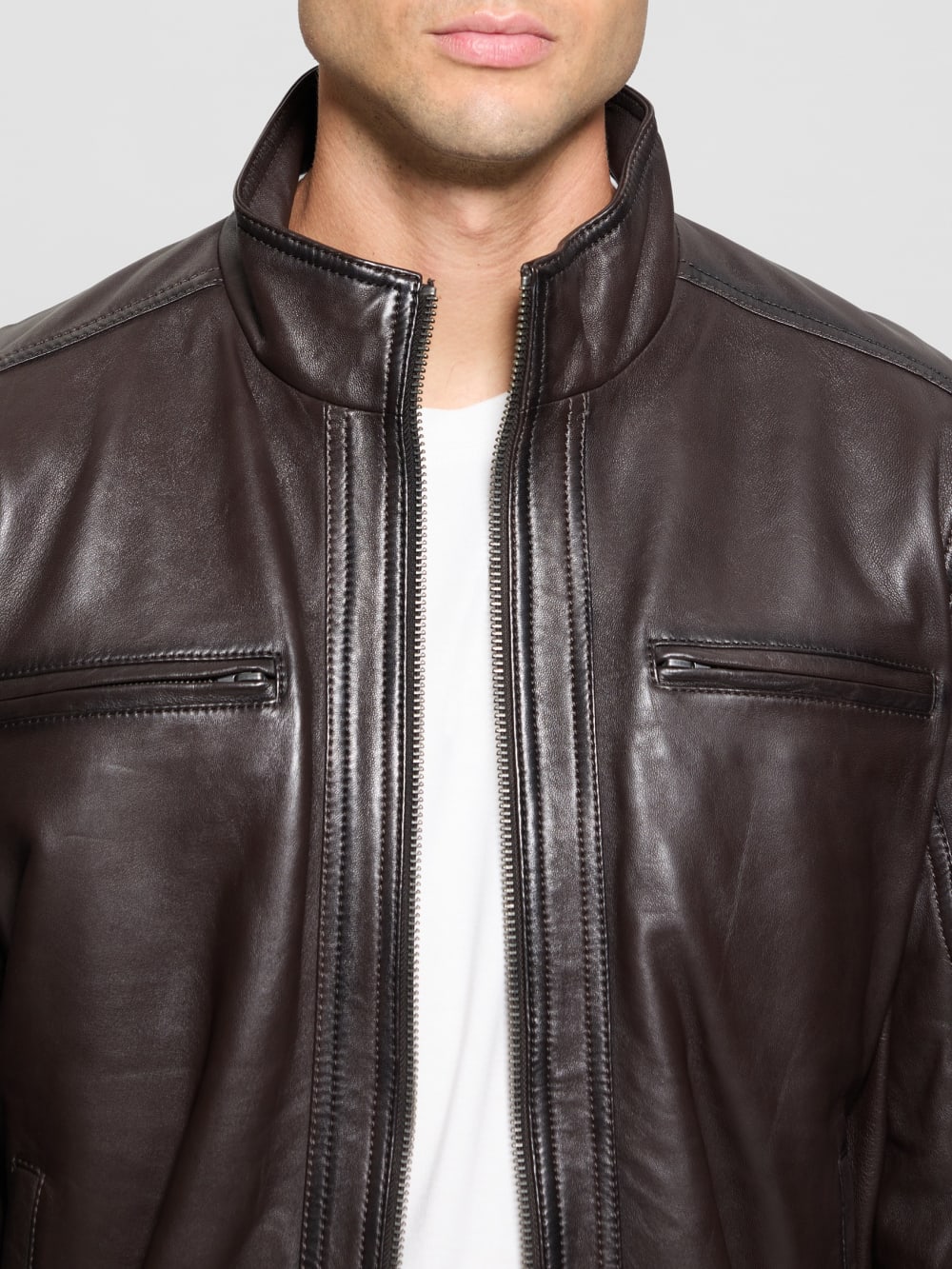 Bradley Leather Jacket - Guess