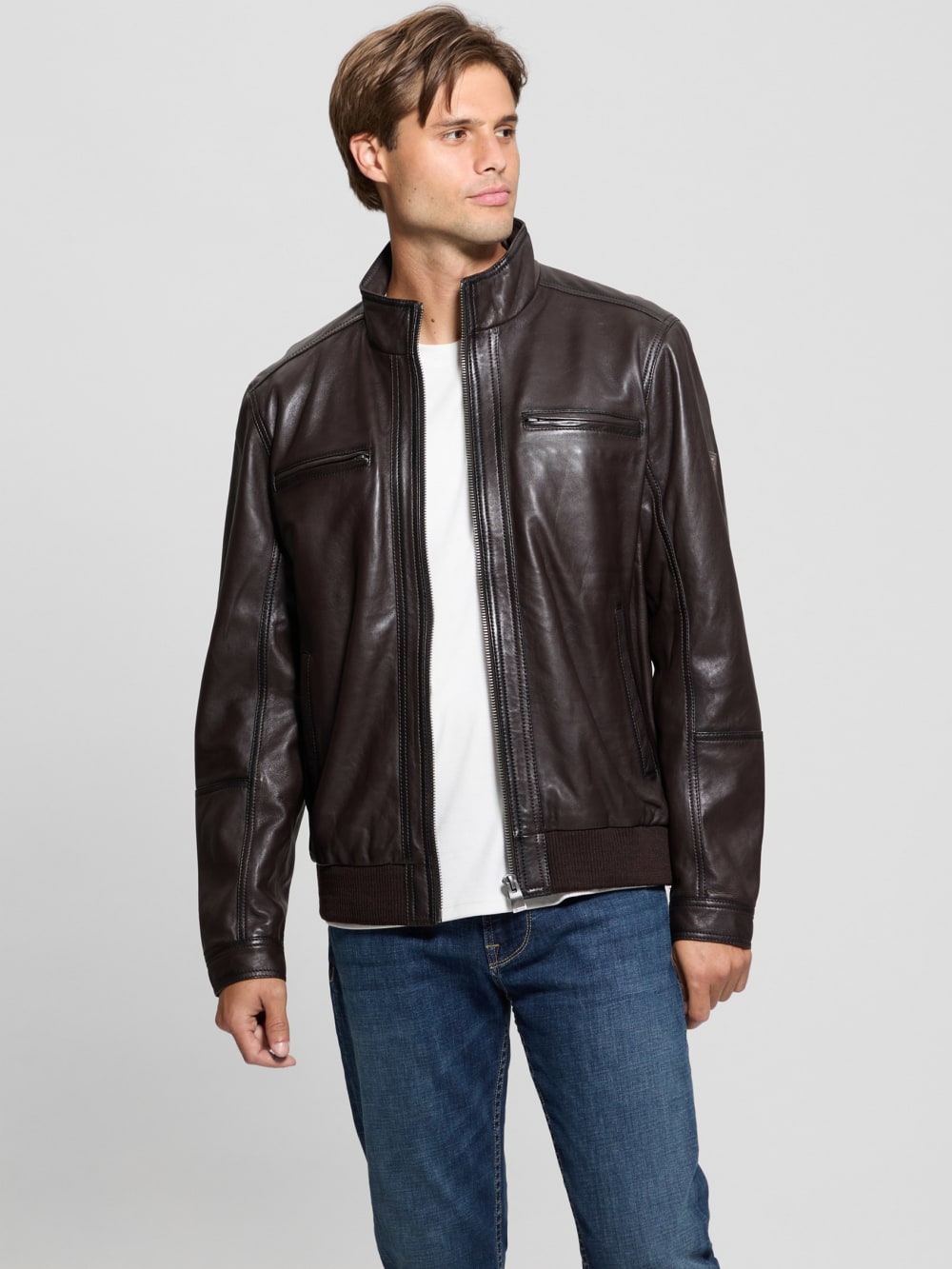 Bradley Leather Jacket - Guess