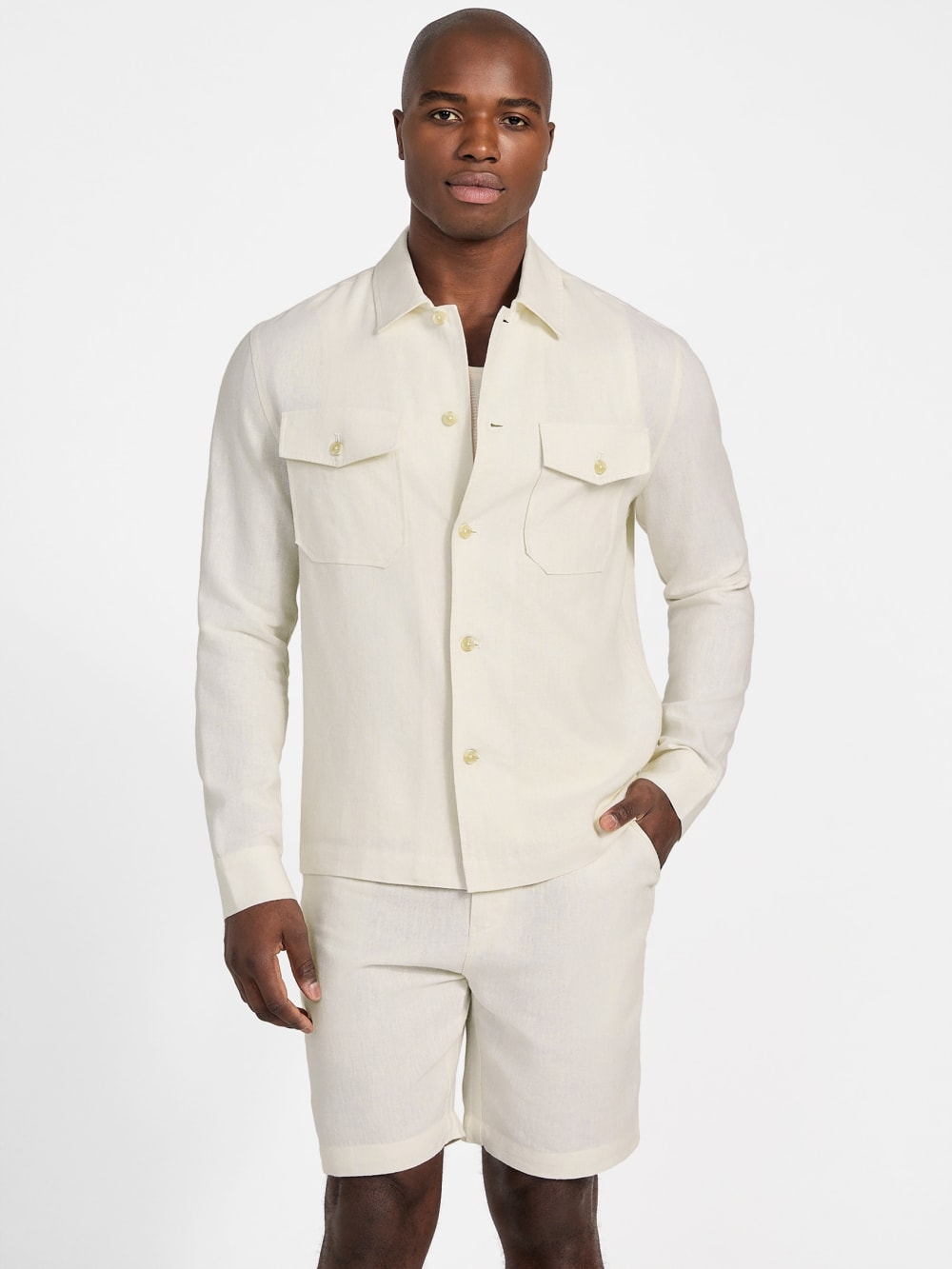 Eco Fletcher Linen Shacket - Guess