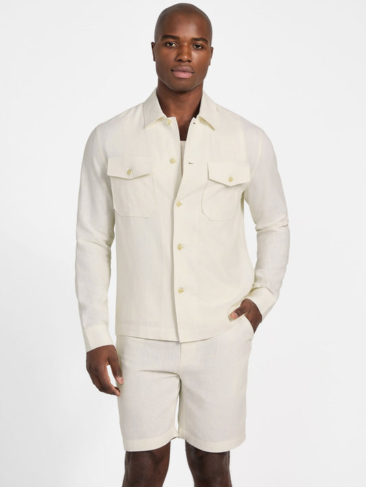 Eco Fletcher Linen Shacket - Guess