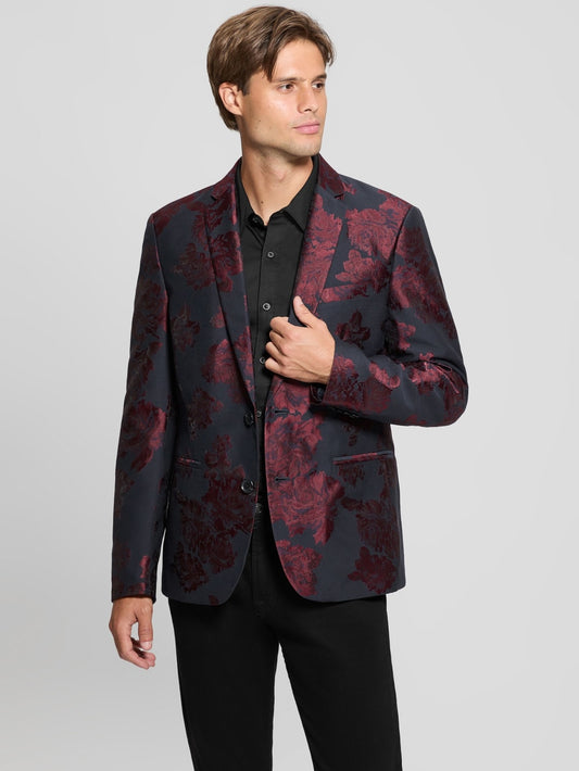Jacquard Floral Blazer - Guess