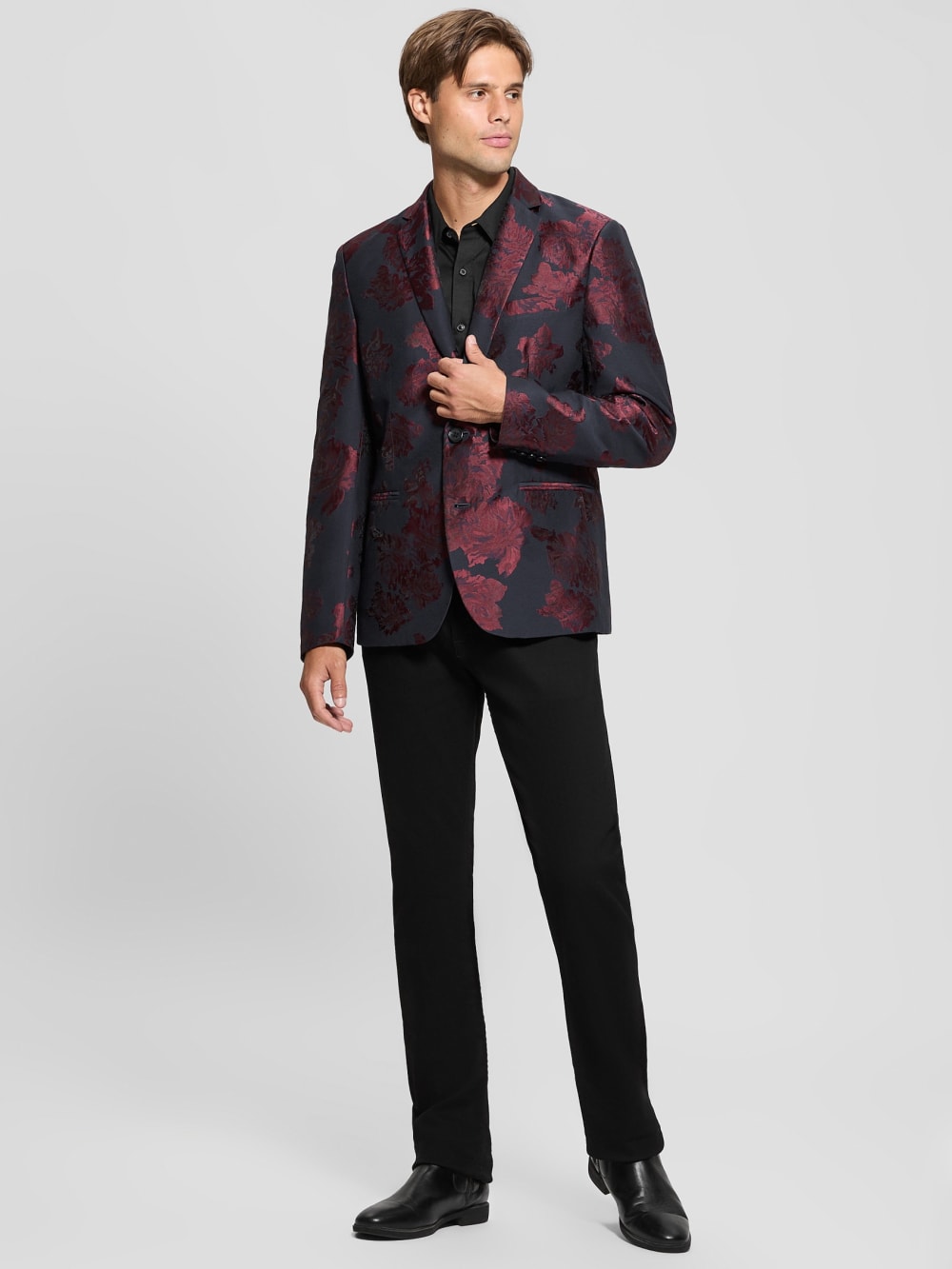 Jacquard Floral Blazer - Guess