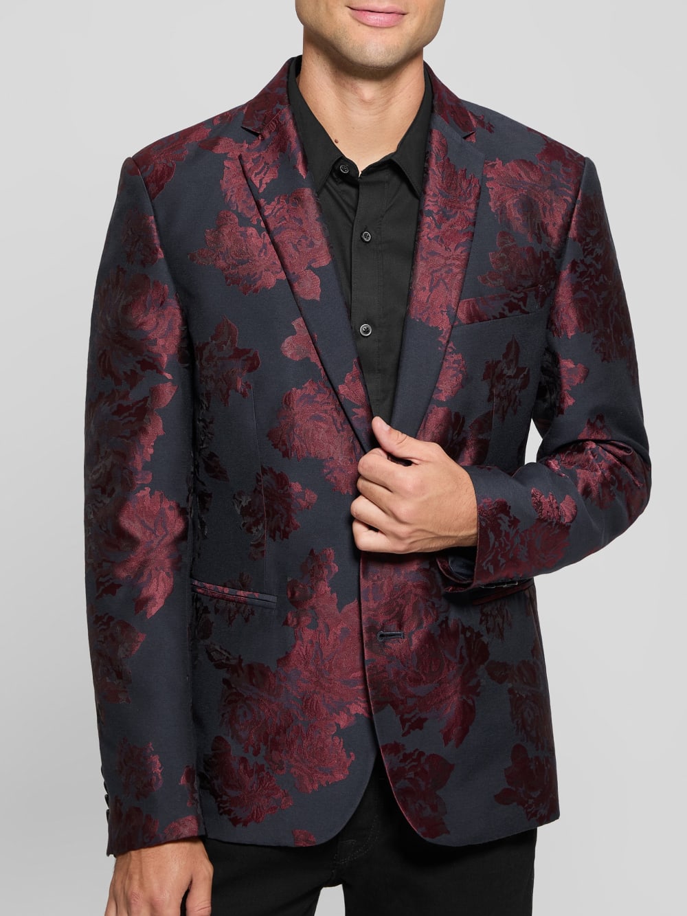 Jacquard Floral Blazer - Guess
