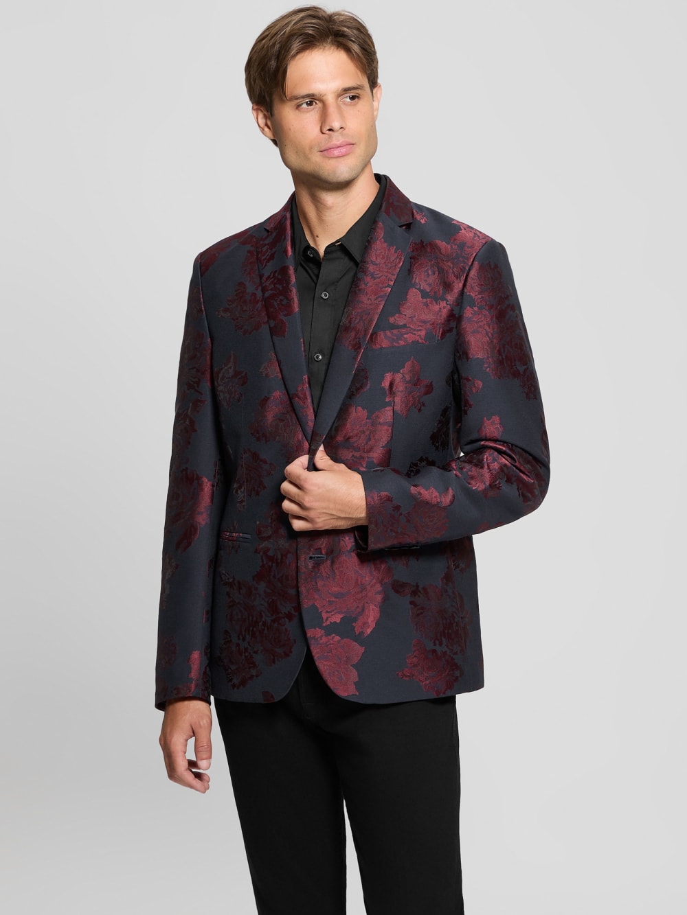 Jacquard Floral Blazer - Guess