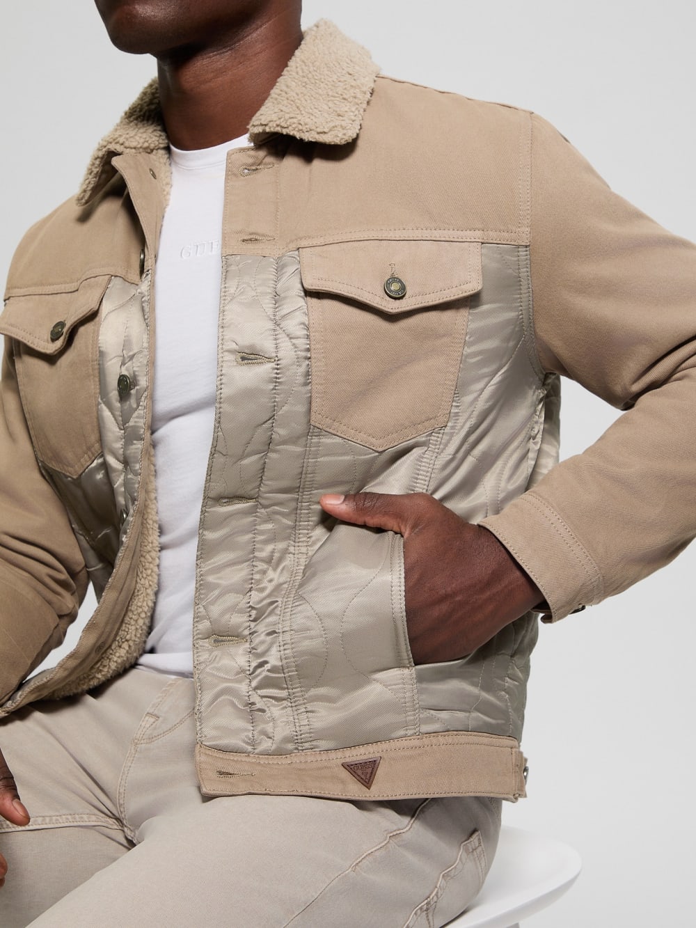 Dean Denim Sherpa Jacket - Guess