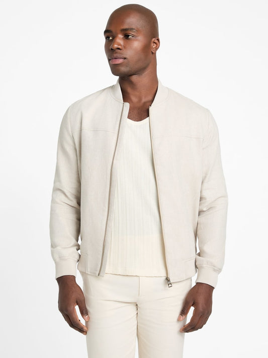 Eco Herringbone Flight Jacket - Guess