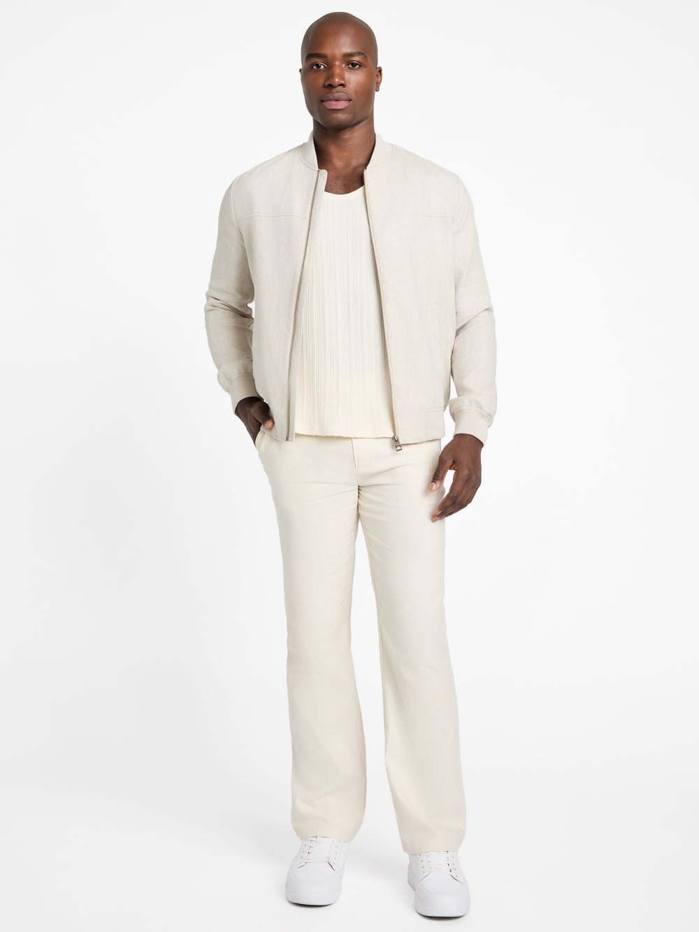 Eco Herringbone Flight Jacket - Guess