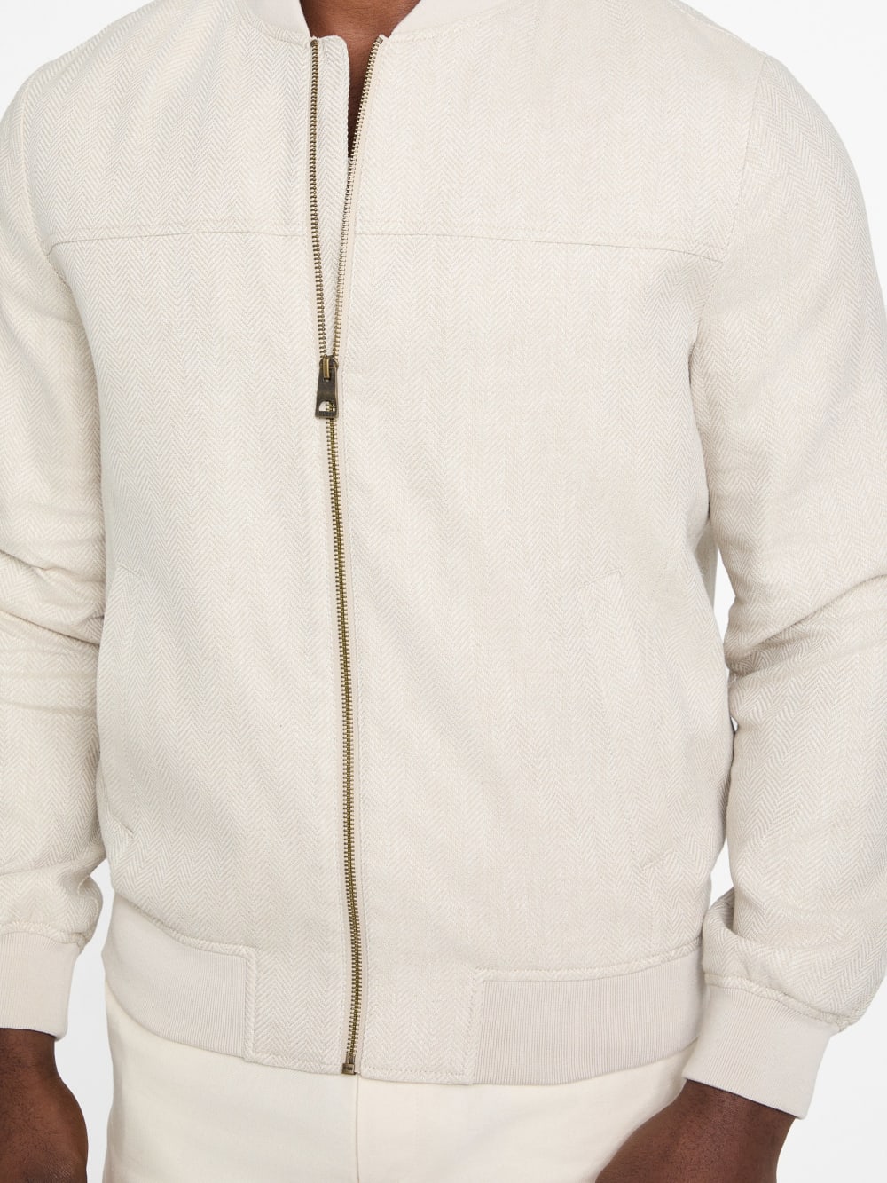 Eco Herringbone Flight Jacket - Guess