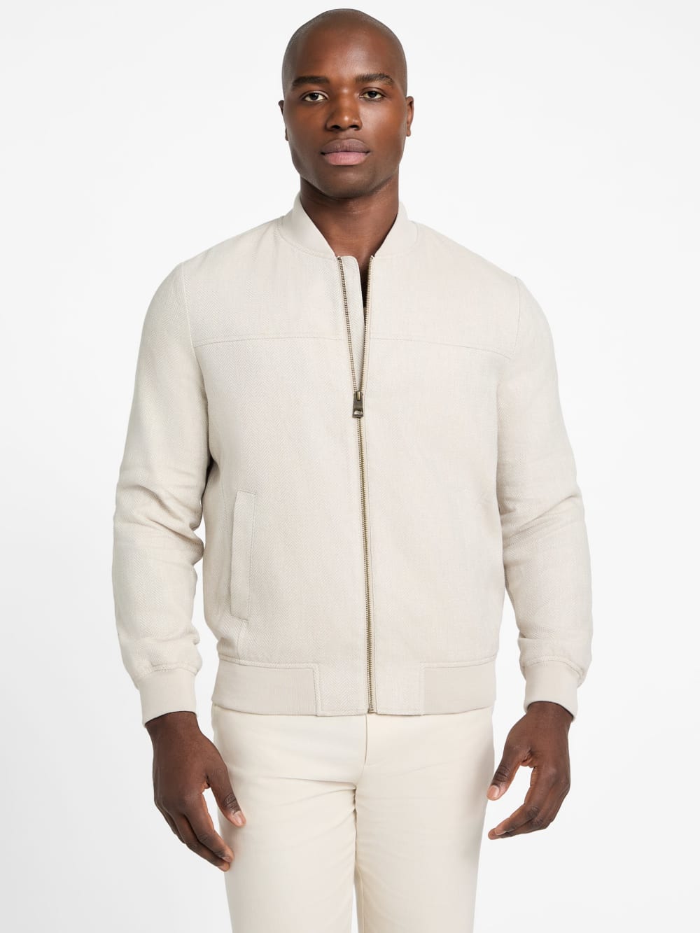 Eco Herringbone Flight Jacket - Guess