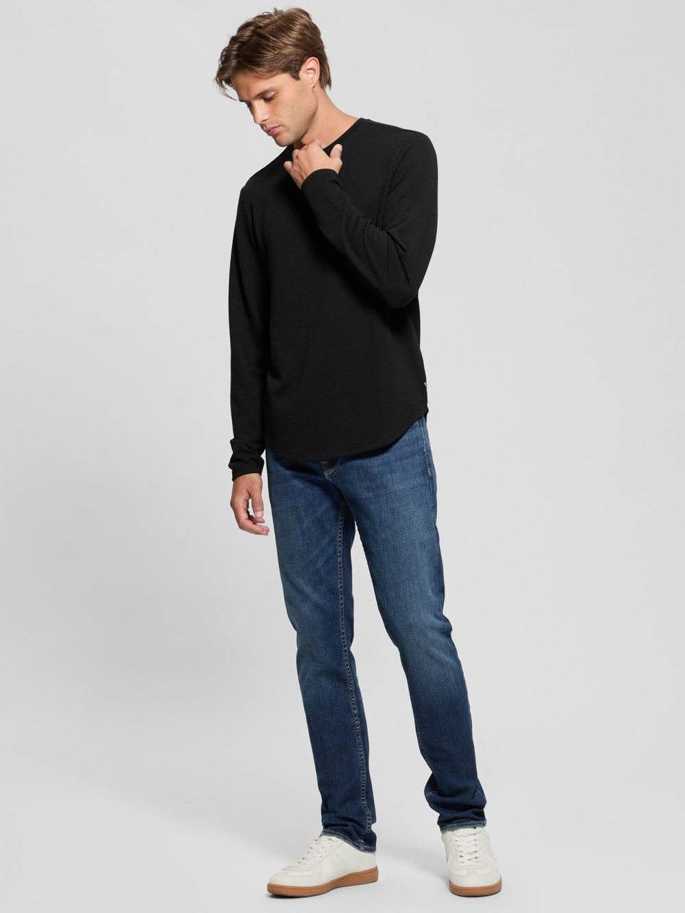 Textured Long-Sleeve Tee - Guess