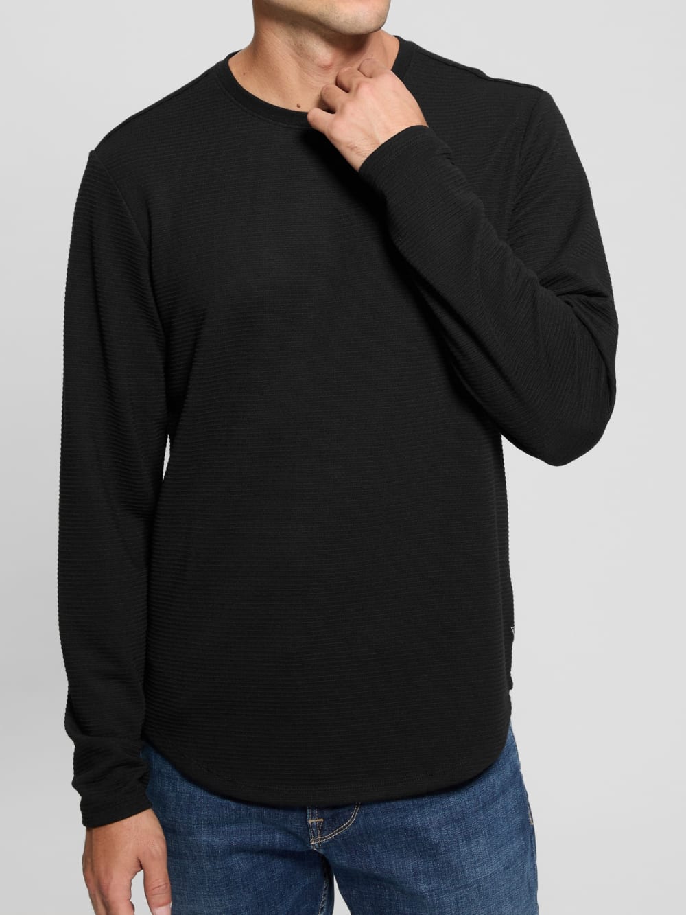 Textured Long-Sleeve Tee - Guess