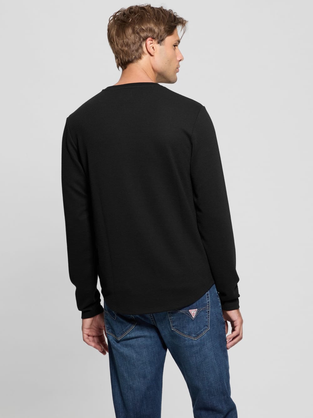 Textured Long-Sleeve Tee - Guess