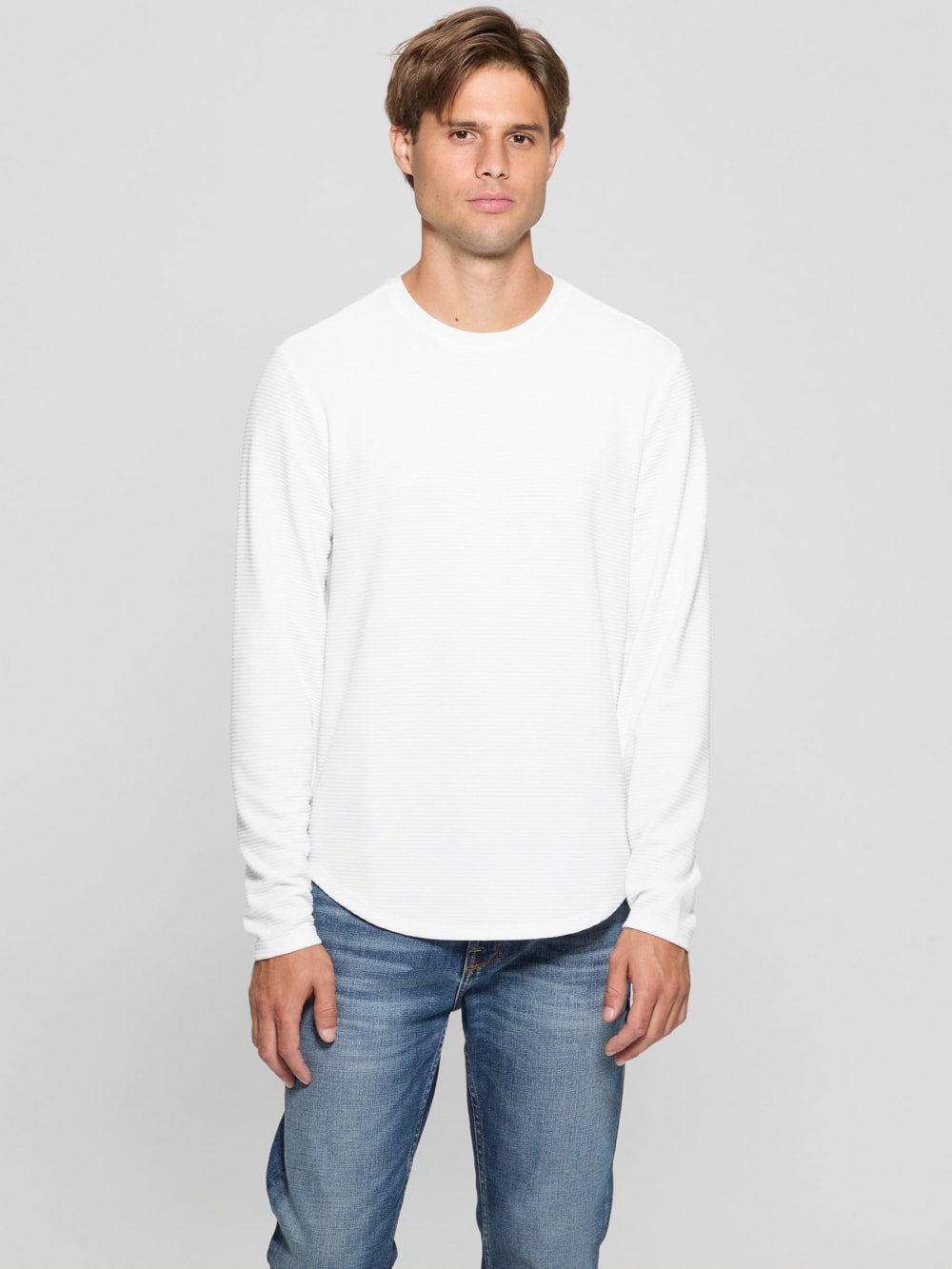 Textured Long-Sleeve Tee - Guess