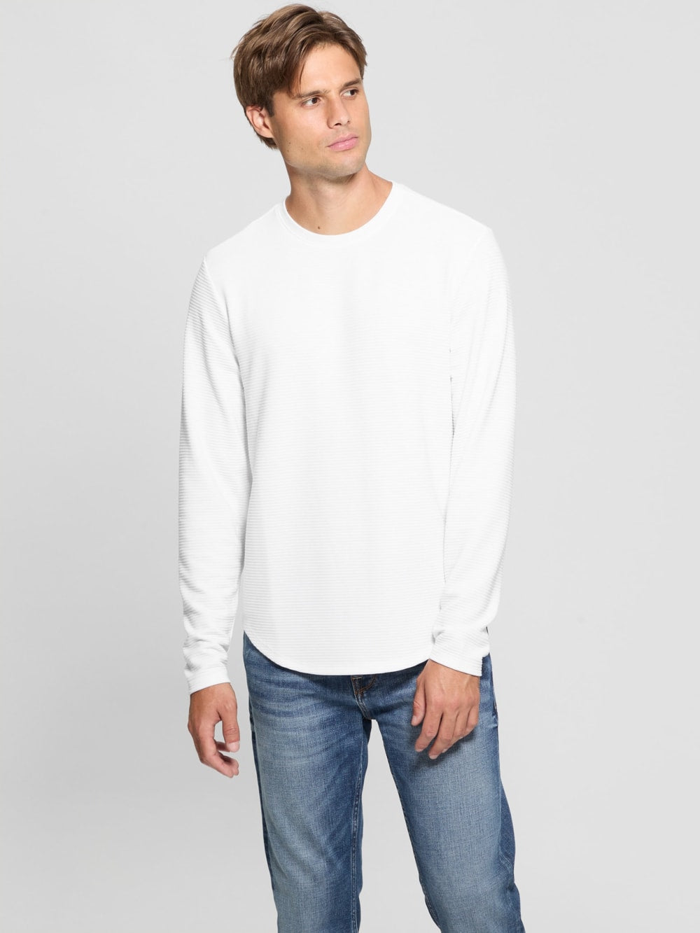 Textured Long-Sleeve Tee - Guess