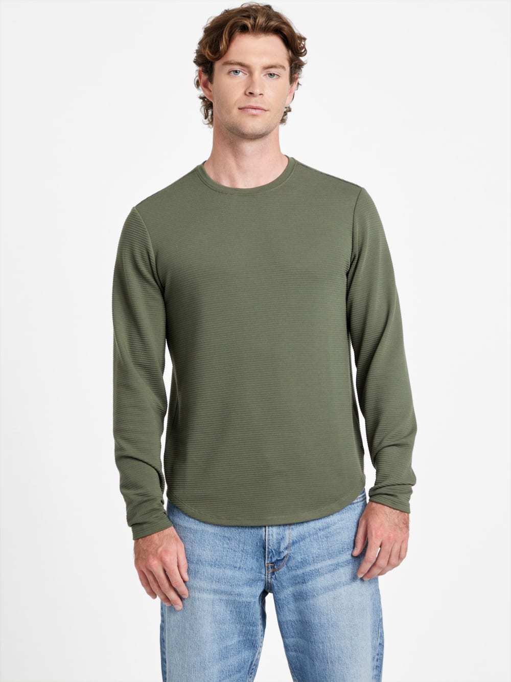 Textured Long-Sleeve Tee - Guess