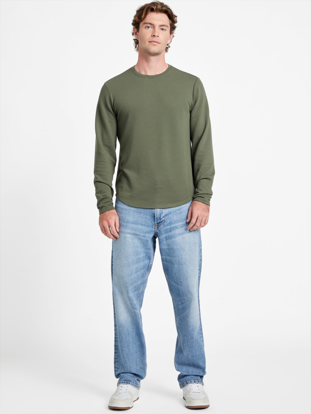 Textured Long-Sleeve Tee - Guess