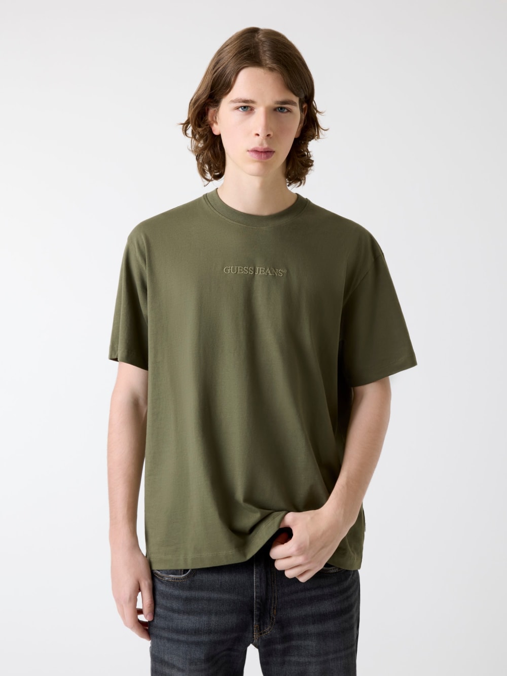 Embroidered Logo Tee - Guess
