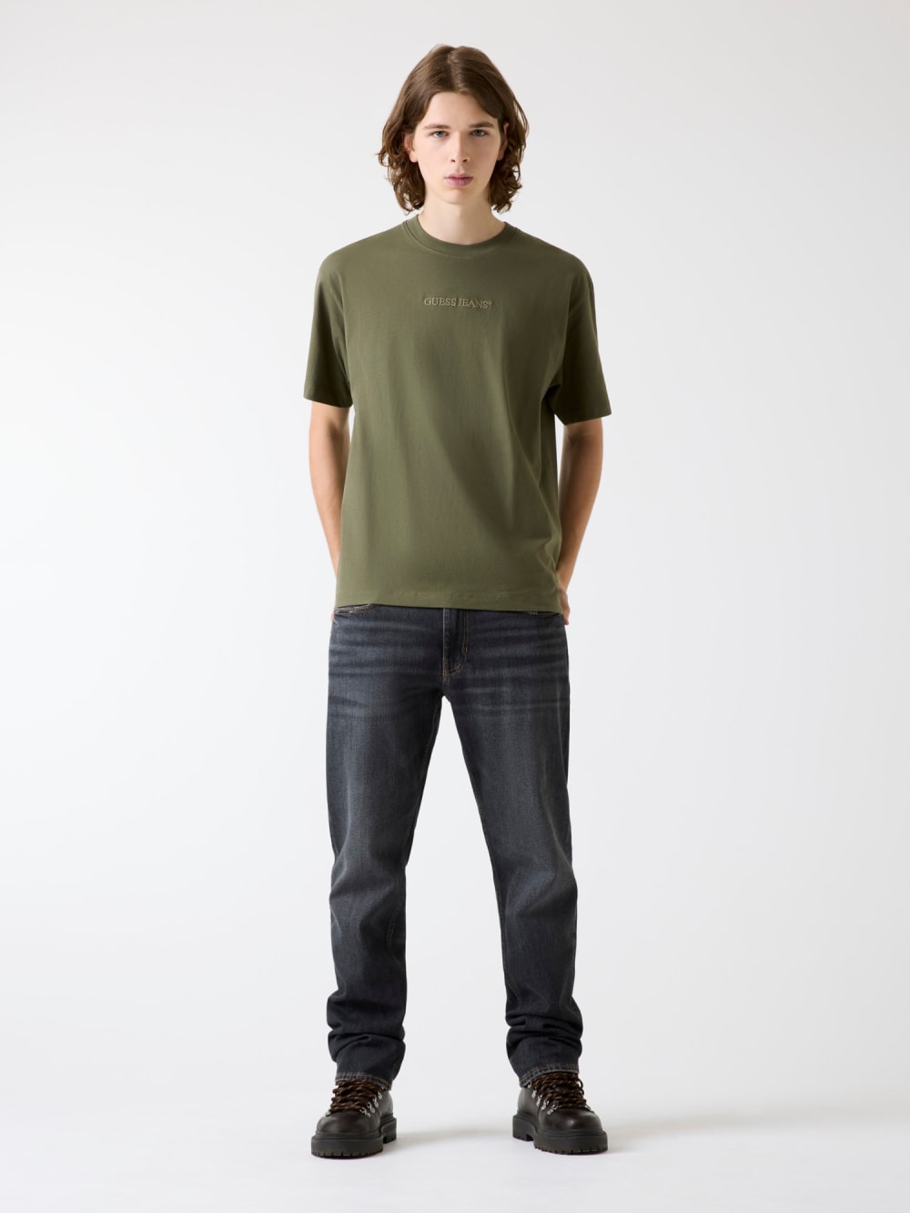 Embroidered Logo Tee - Guess
