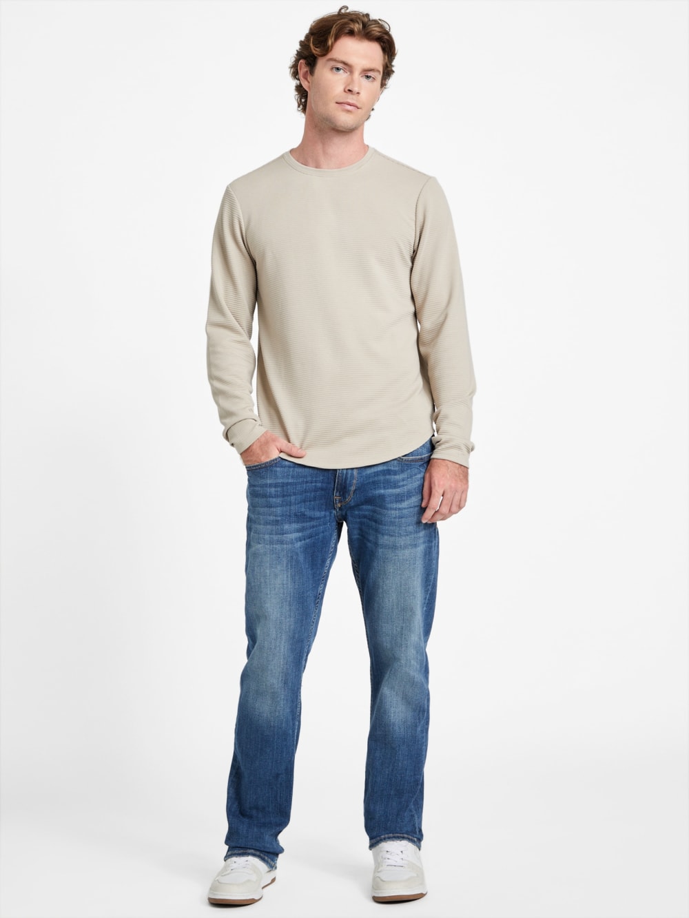 Textured Long-Sleeve Tee - Guess