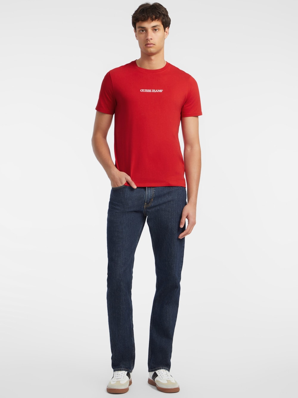 Slim Embroidered Logo Tee - Guess