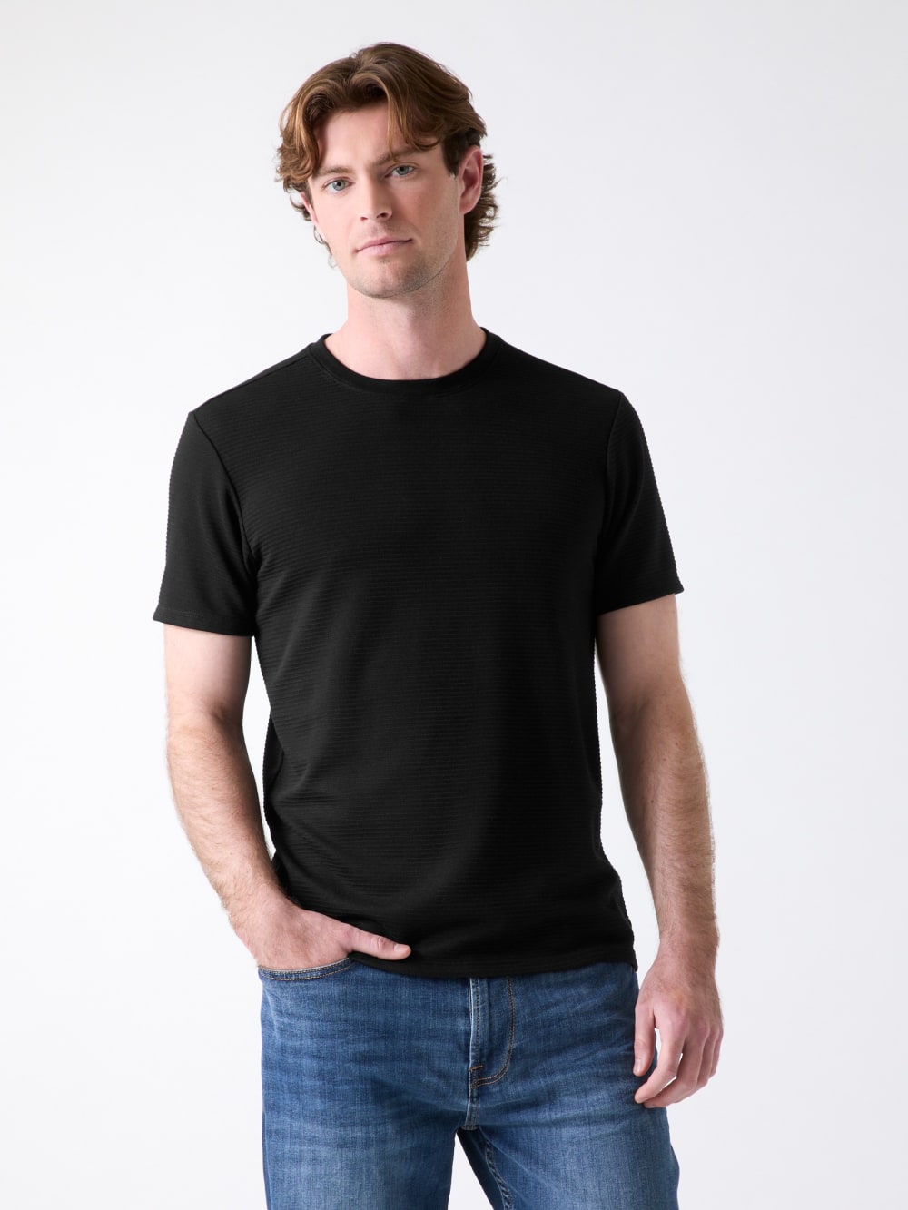 Textured Stripe Tee - Guess