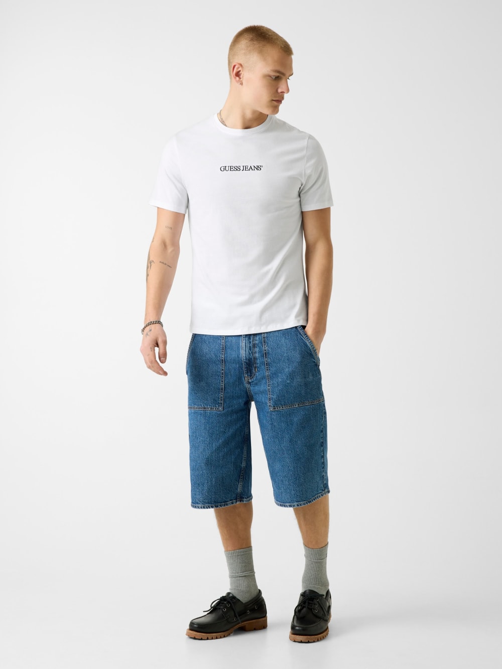 Slim Embroidered Logo Tee - Guess