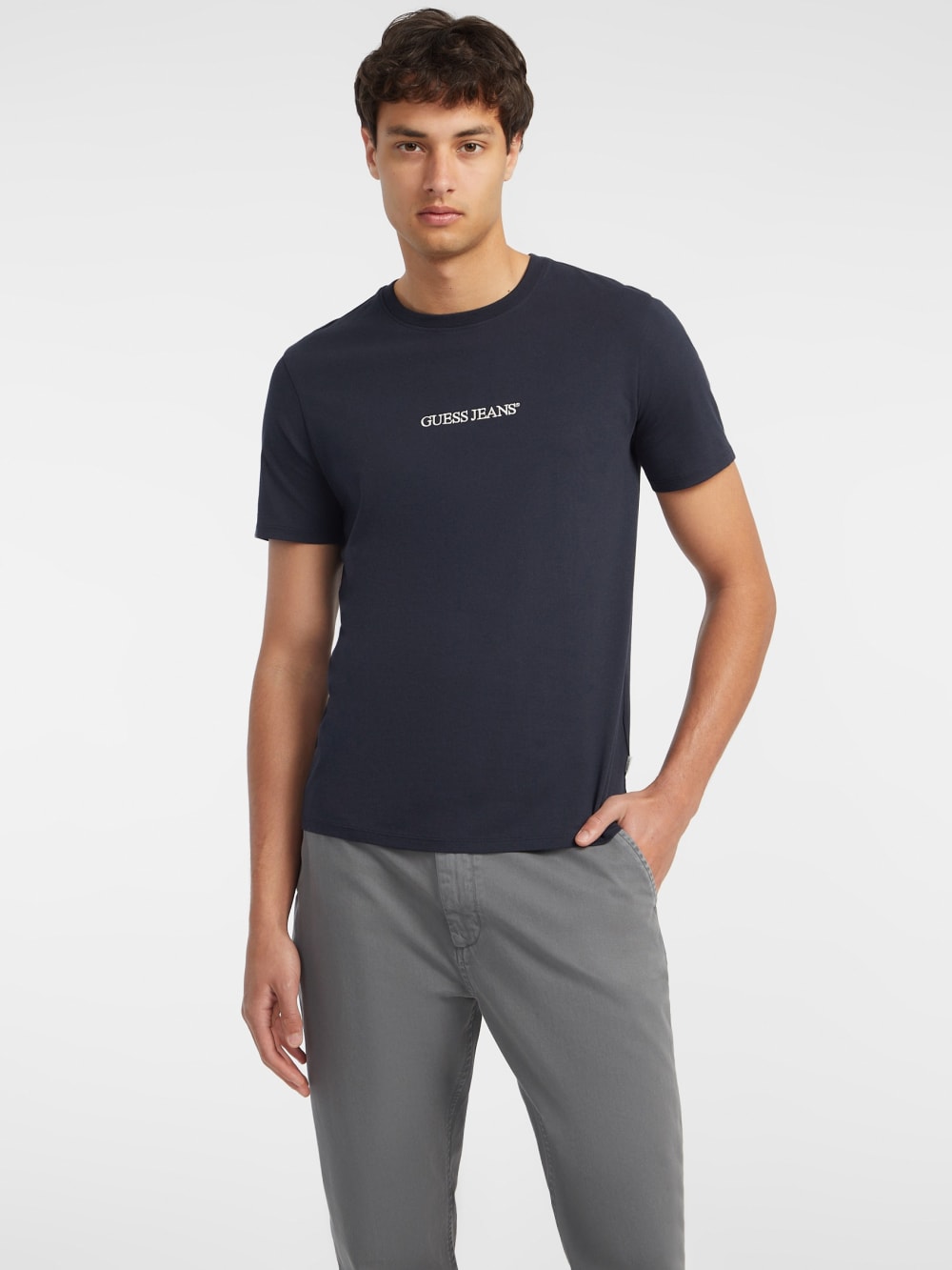 Slim Embroidered Logo Tee - Guess