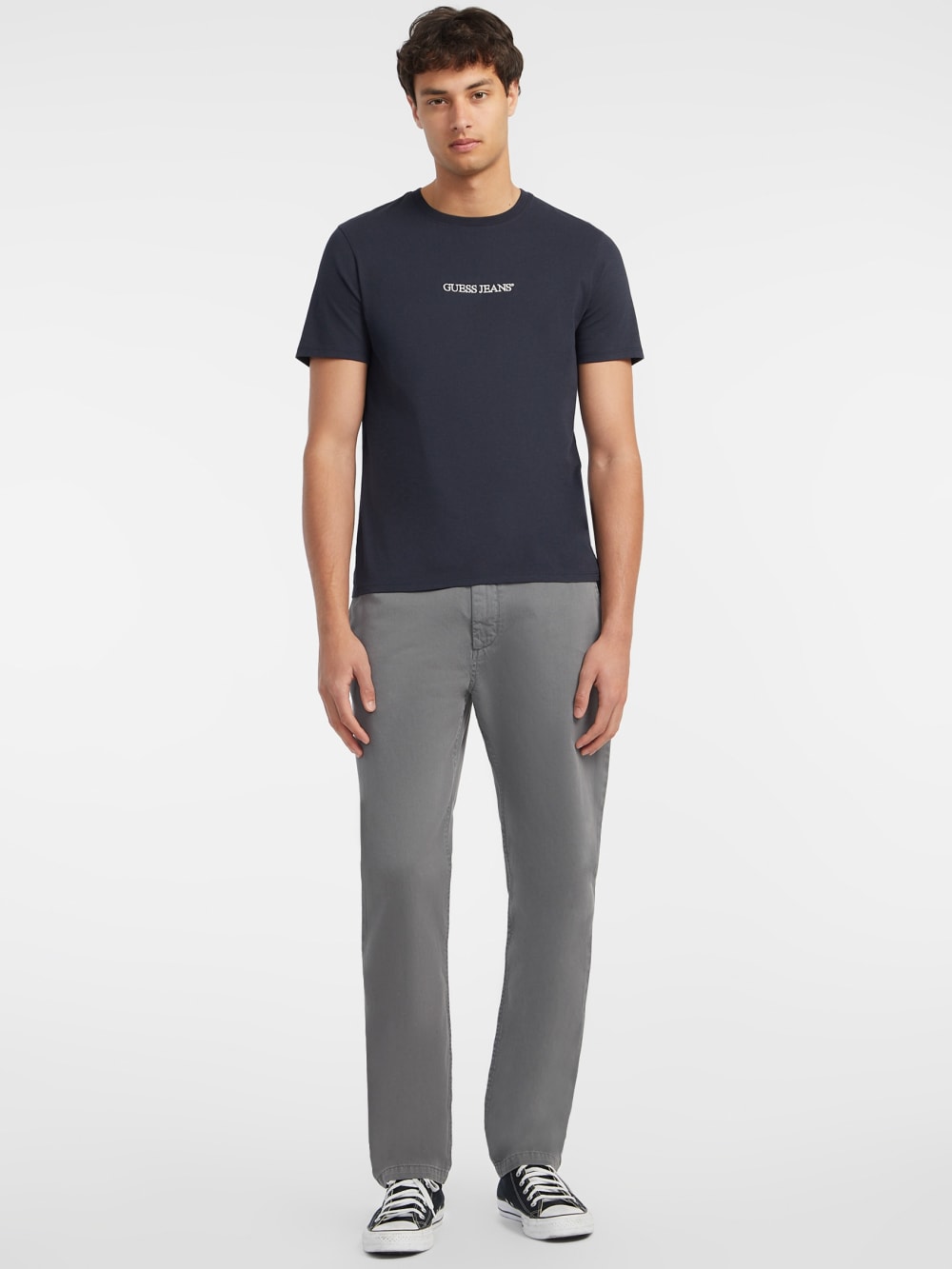 Slim Embroidered Logo Tee - Guess