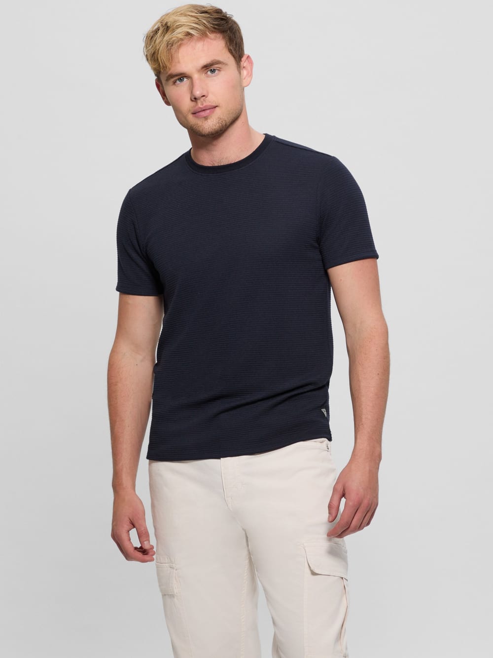 Textured Stripe Tee - Guess