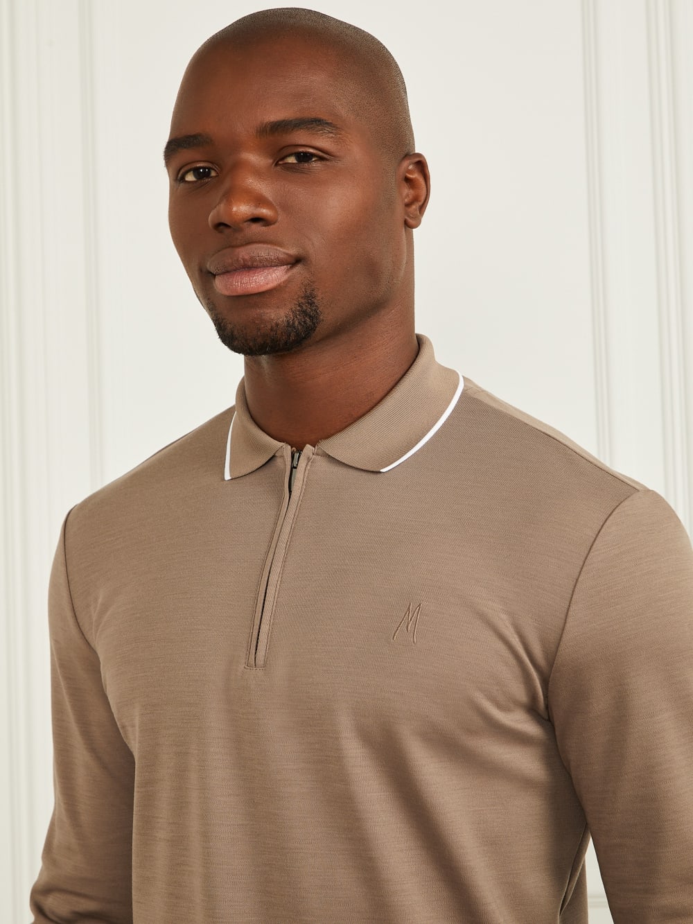 Long-Sleeve Zip Polo - Guess