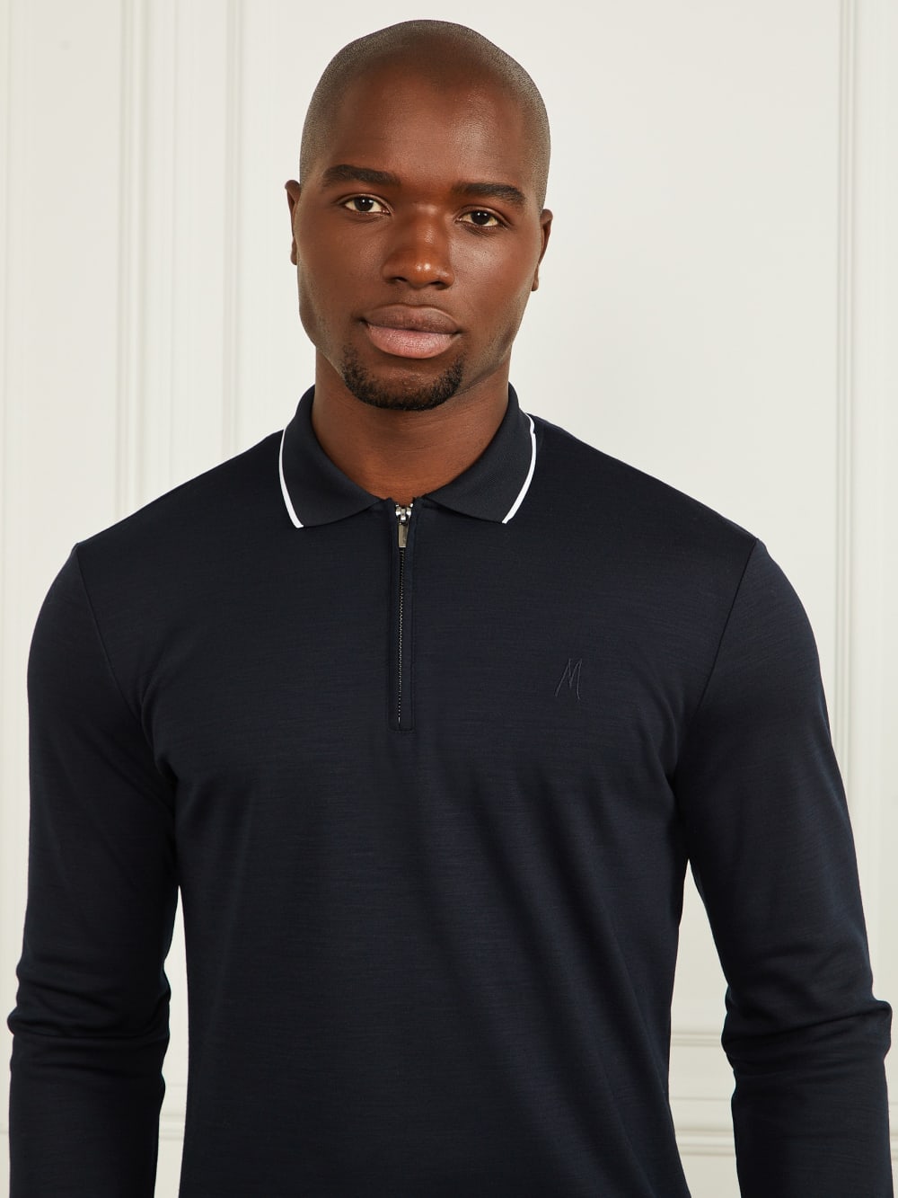 Long-Sleeve Zip Polo - Guess
