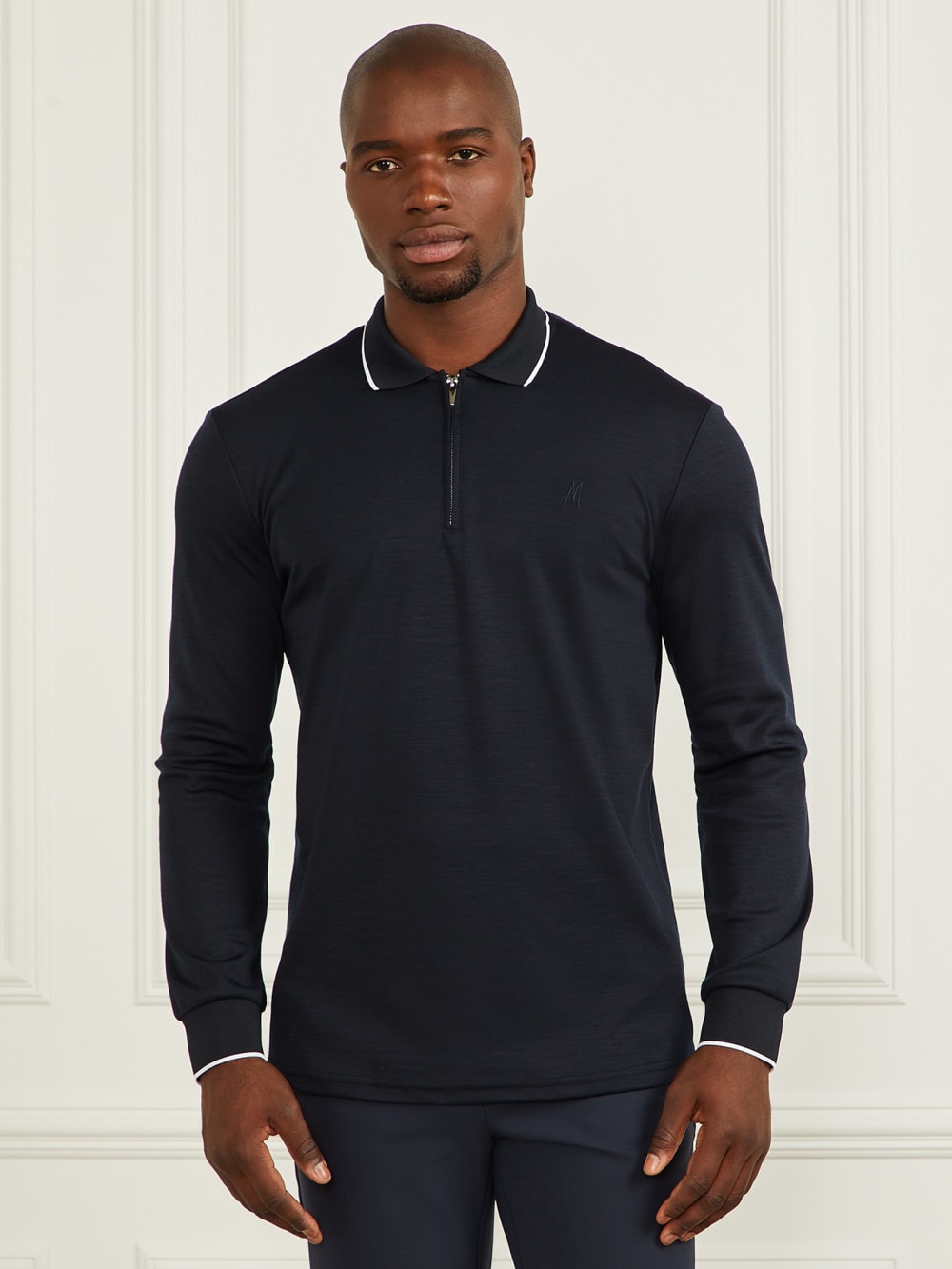 Long-Sleeve Zip Polo - Guess