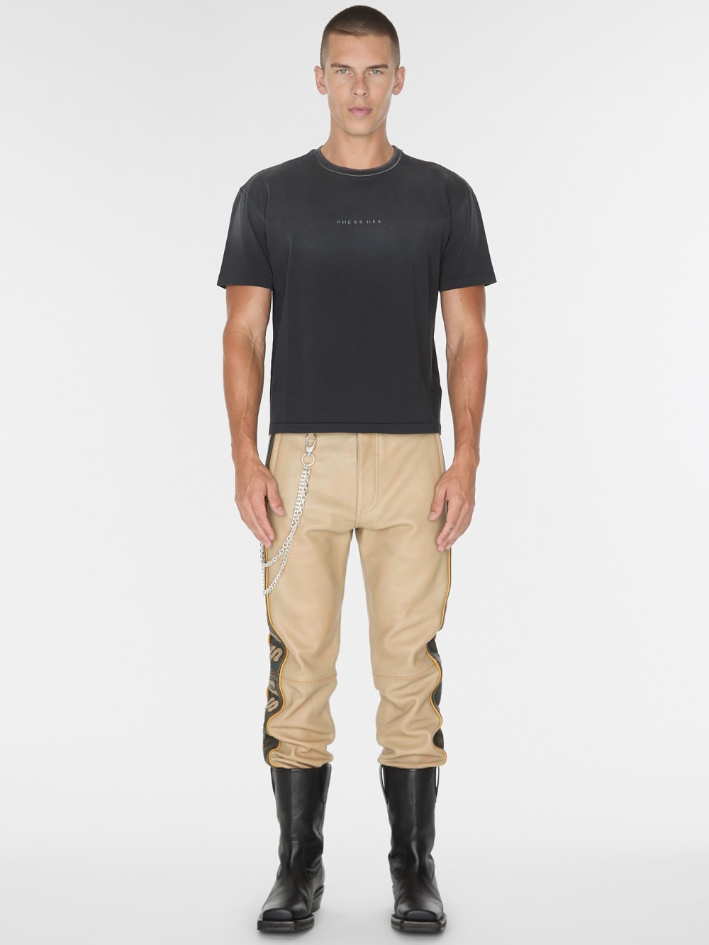 distressed logo tee - Guess