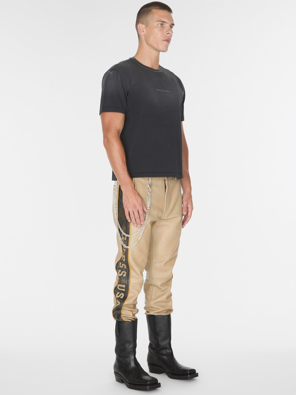 distressed logo tee - Guess
