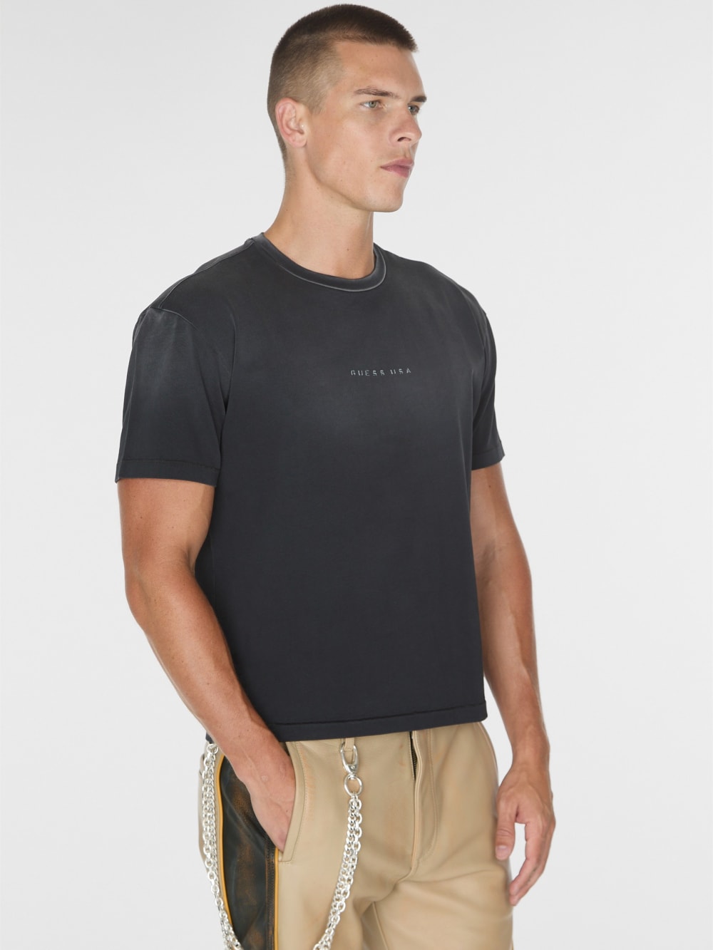 distressed logo tee - Guess