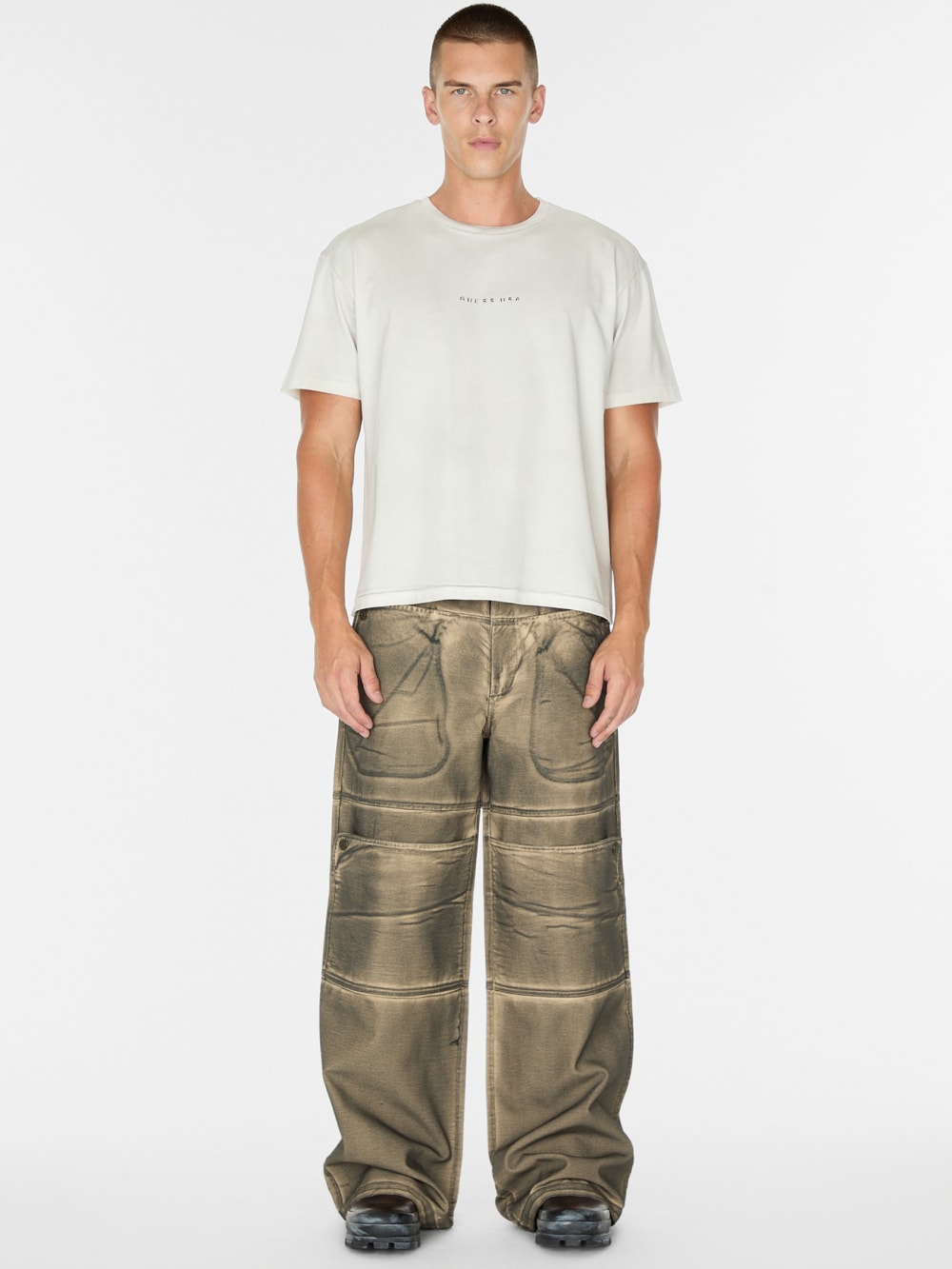 distressed logo tee - Guess