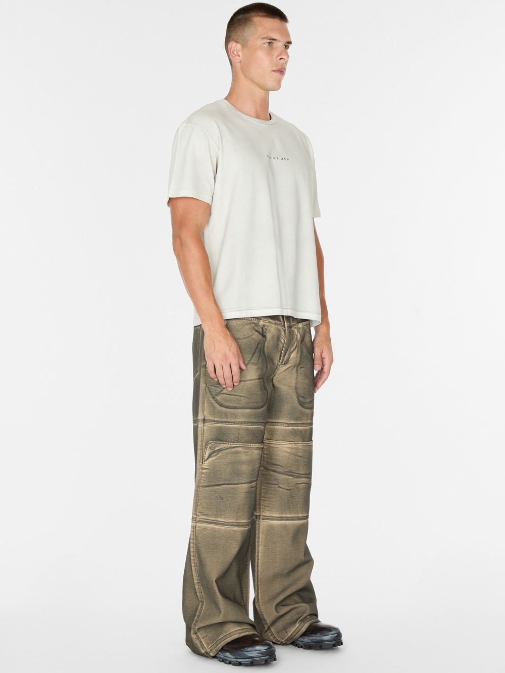 distressed logo tee - Guess