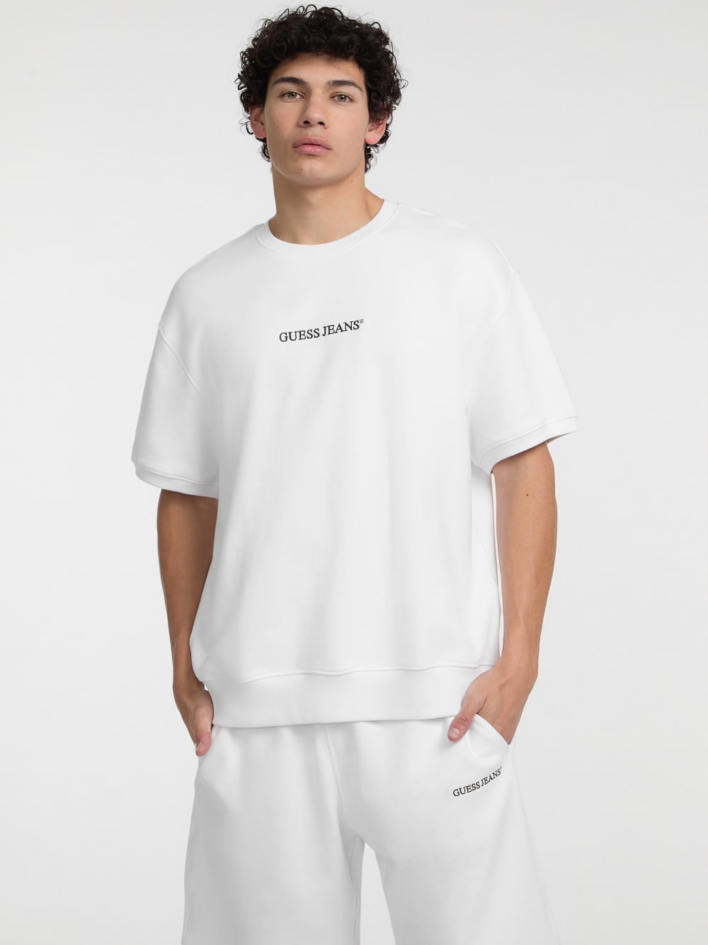 Crewneck Logo Sweater Tee - Guess
