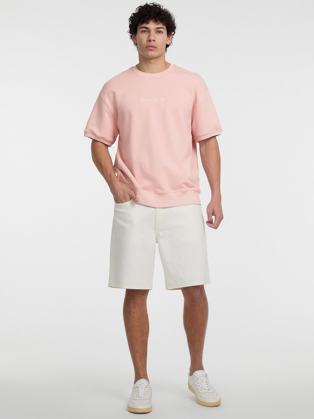 Crewneck Logo Sweater Tee - Guess