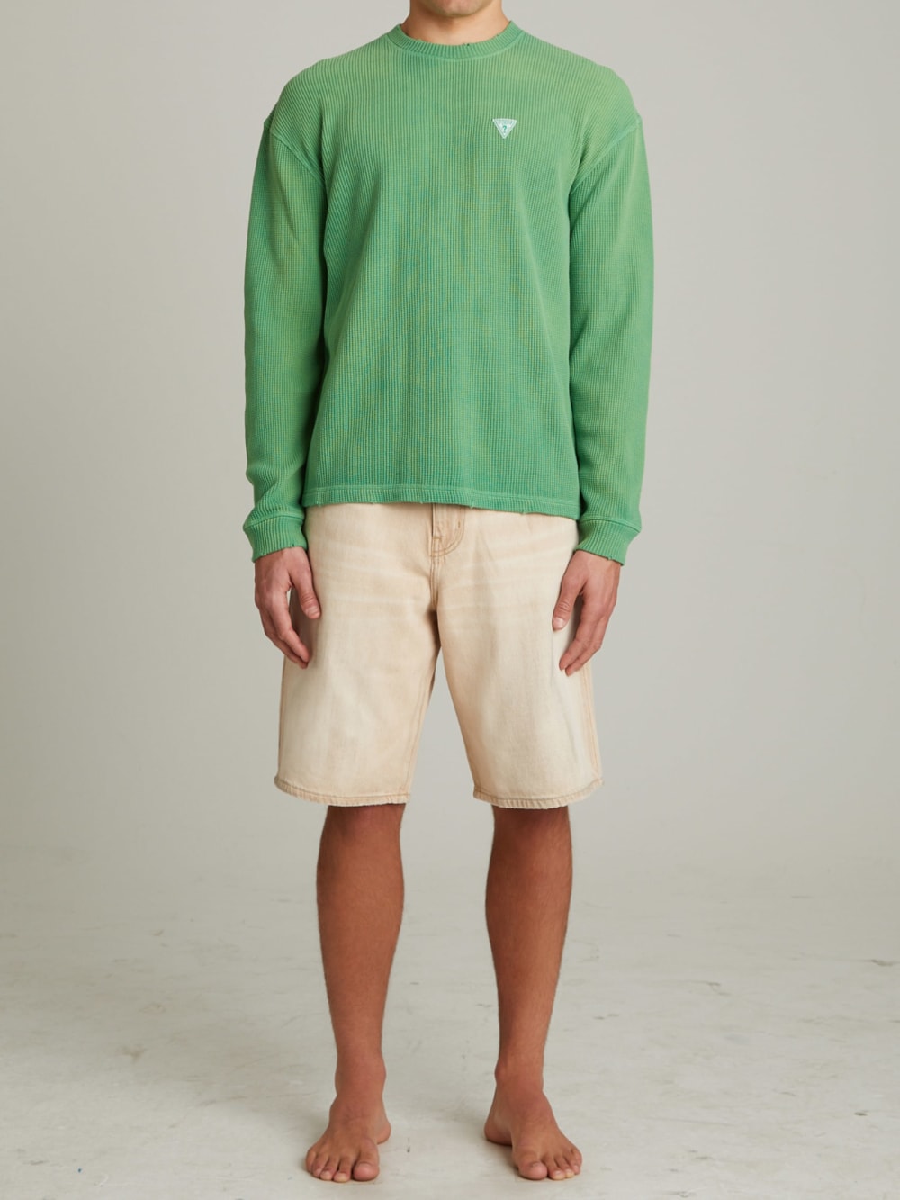 Long-Sleeve Waffle Tee - Guess
