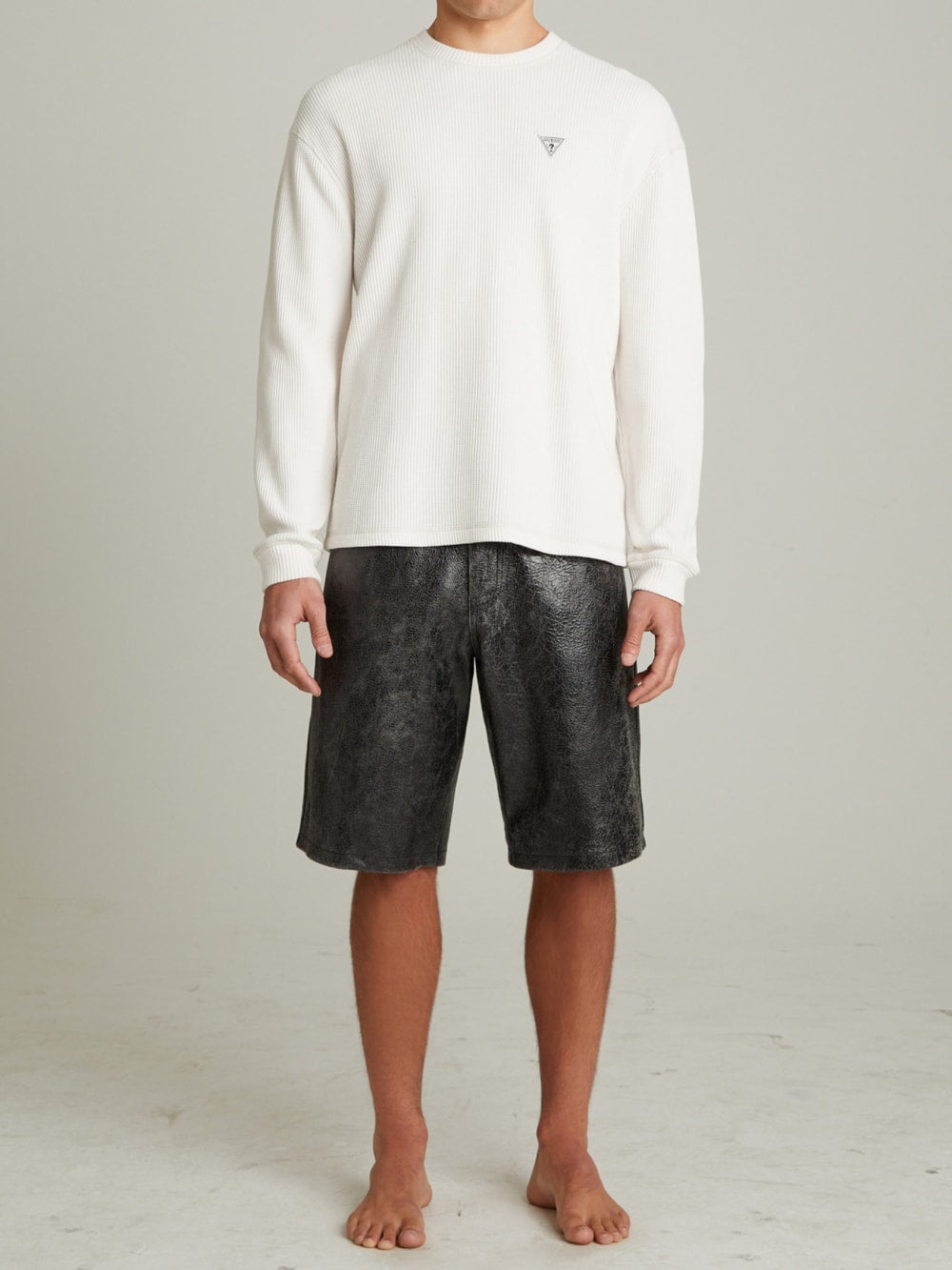 Long-Sleeve Waffle Tee - Guess