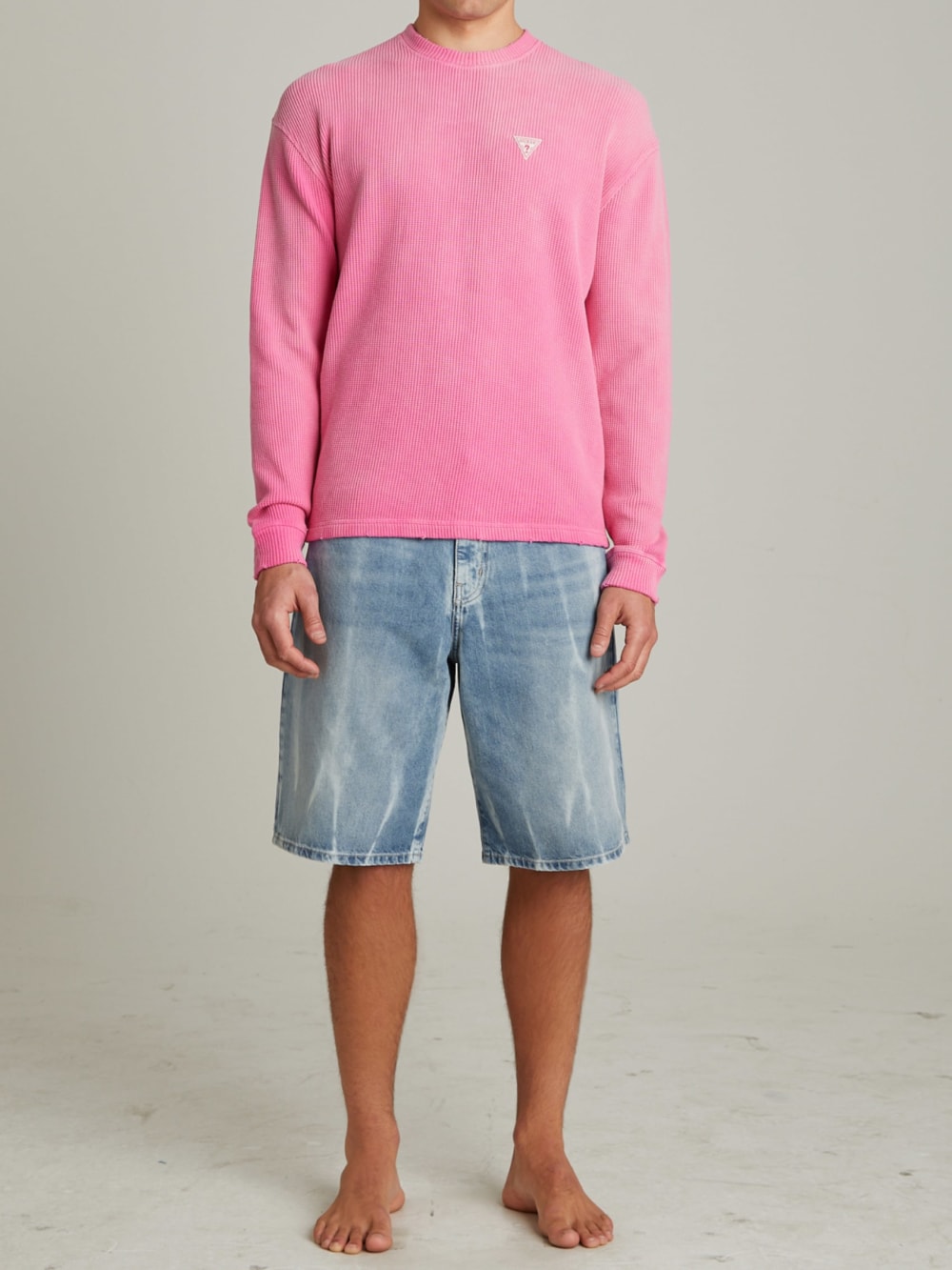 Long-Sleeve Waffle Tee - Guess