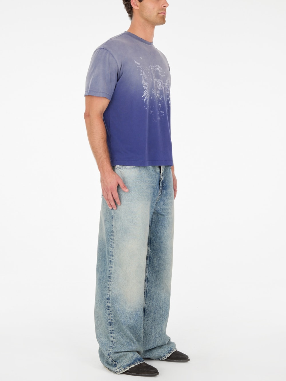 distressed eagle tee - Guess
