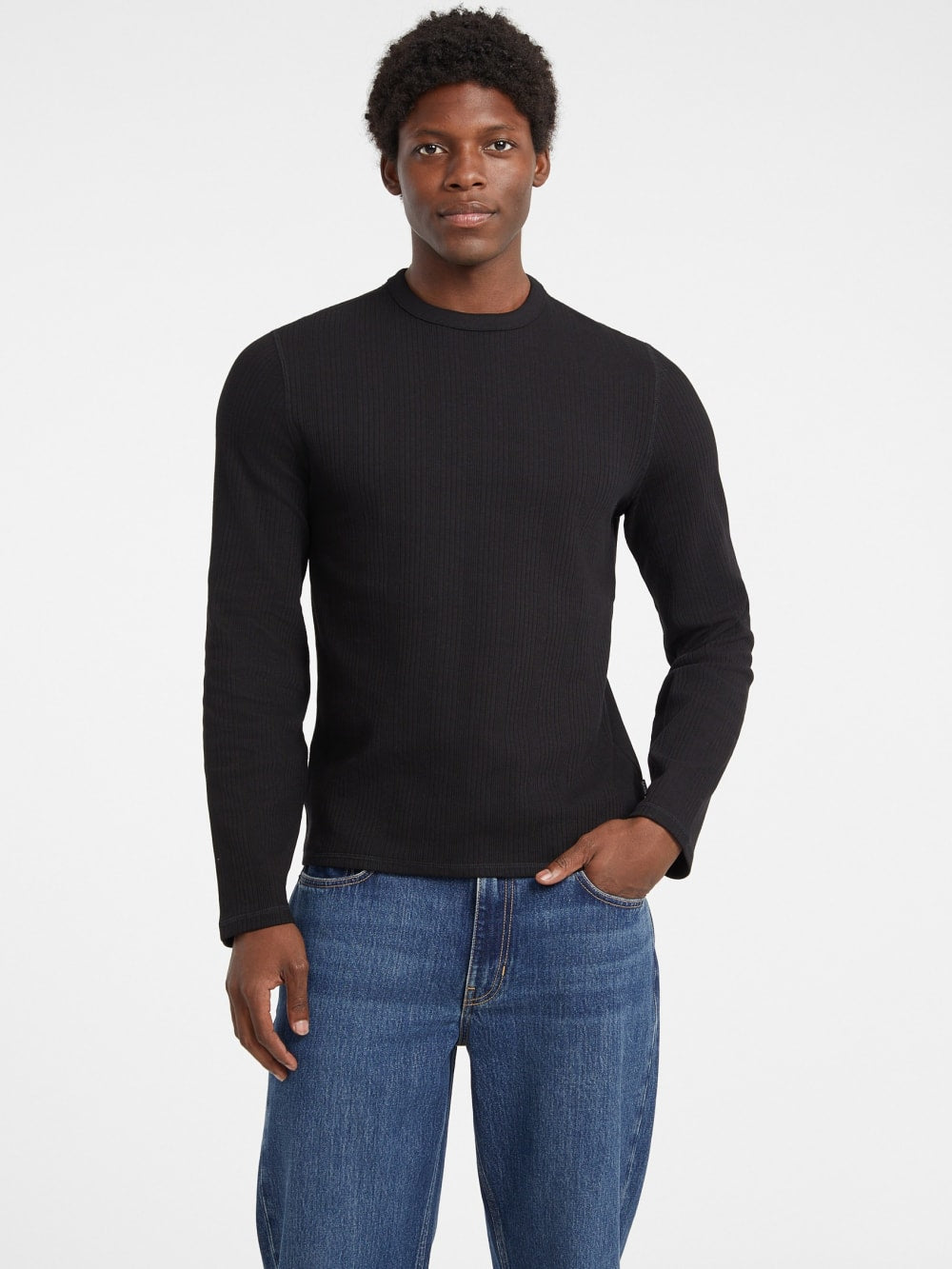 Slim Variegated Rib Tee - Guess