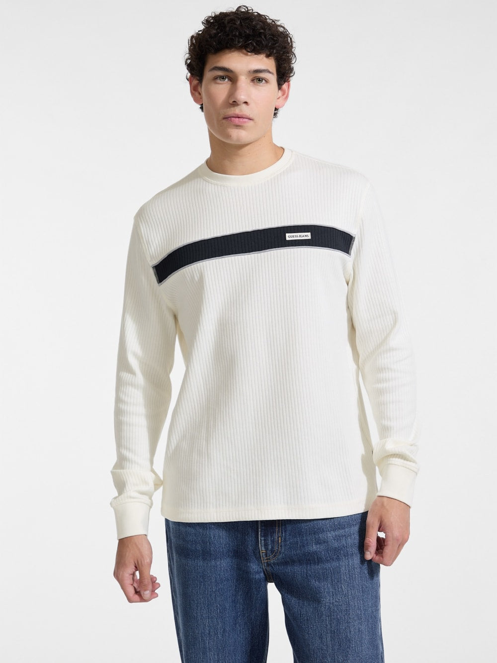 Ribbed Long-Sleeve Tee - Guess
