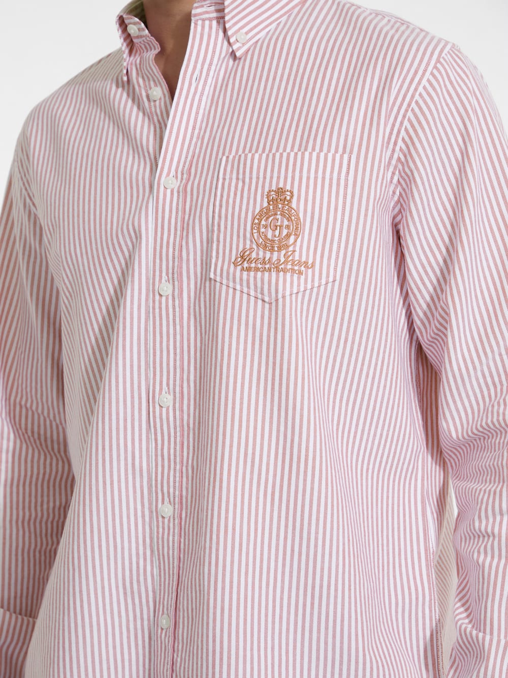 Striped Long-Sleeve Pocket Shirt - Guess